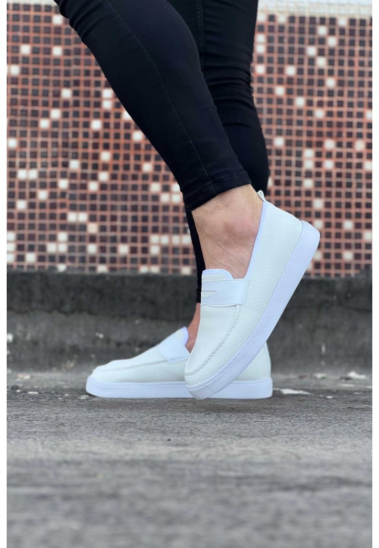 Wagoon WG061 Beyaz Triko Babet Erkek Casual Ayakkabı