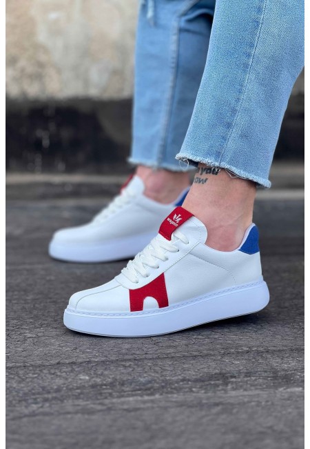 Wagoon WG040 Beyaz Kırmızı Erkek Casual Ayakkabı