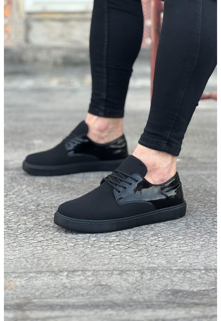 Wagoon WG016 Kömür Rugan Triko Erkek Casual Ayakkabı