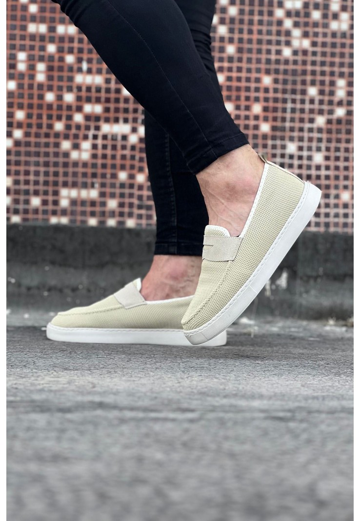 Wagoon WG061 Bej Triko Babet Erkek Casual Ayakkabı