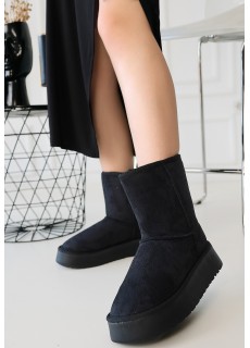 Sophia Siyah Süet Bot