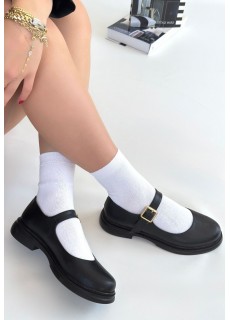 Yoko Siyah Cilt Oxford Ayakkabı