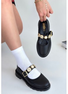 Okira Siyah Cilt Oxford Ayakkabı