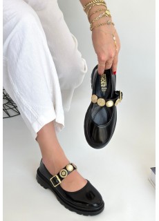 Okira Siyah Rugan Oxford Ayakkabı