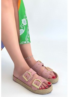 İces Pudra Nubuk Terlik