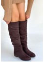 Winda Kahverengi Süet Körüklü Çizme
