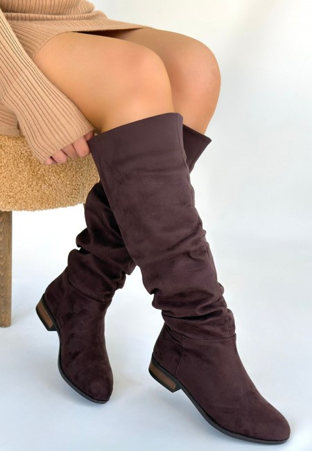 Winda Kahverengi Süet Körüklü Çizme