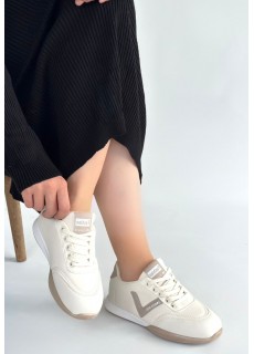 Jowen Bej Cilt Vizon Detaylı Bağcıklı Spor Ayakkabı