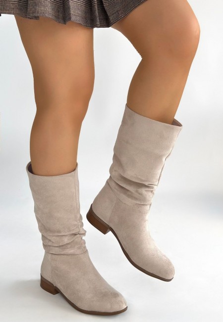 Plod Bej Süet Çizme Plod Bej Süet Çizme