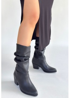 Dior Siyah Cilt Topuklu Bot