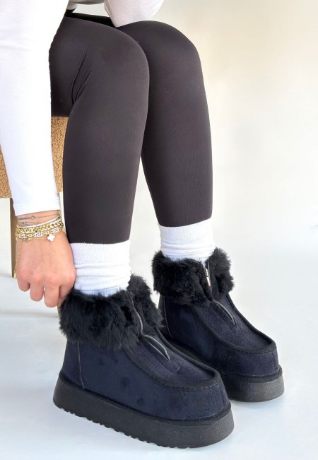 Zinya Siyah Süet Bot Zinya Siyah Süet Bot