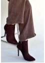 Blan Acı Kahve Süet Topuklu Bot