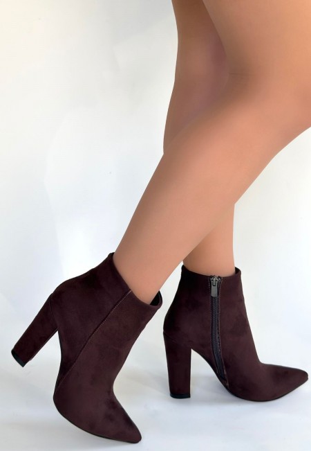 Loora Açık Kahve Süet Topuklu Bot