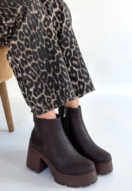 Belay Acı Kahve Nubuk Topuklu Bot Belay Acı Kahve Nubuk Topuklu Bot