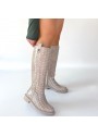 Metta Bej Cilt Desenli Çizme Metta Bej Cilt Desenli Çizme
