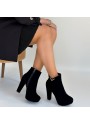 Denta Siyah Süet Topuklu Bot