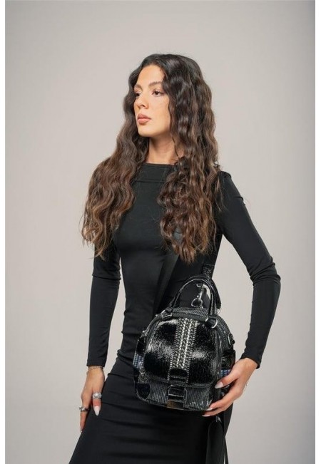 Atey Siyah Cilt Kol Ve Omuz Çantası