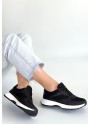 Slar Siyah Cilt Simli Bağcıklı Spor Ayakkabı