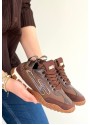 Huer Kahverengi Nubuk Bağcıklı Spor Ayakkabı