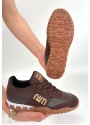 Marje Kahverengi Cilt Bağcıklı Spor Ayakkabı