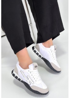 Huer Beyaz Nubuk Bağcıklı Spor Ayakkabı