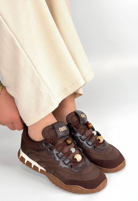 Tues Kahverengi Nubuk Bağcıklı Spor Ayakkabı Tues Kahverengi Nubuk Bağcıklı Spor Ayakkabı