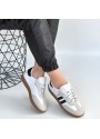 Zerti Beyaz Cilt Bağcıklı Spor Ayakkabı