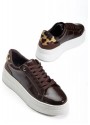 Jetan Kahverengi Rugan Bağcıklı Spor Ayakkabı