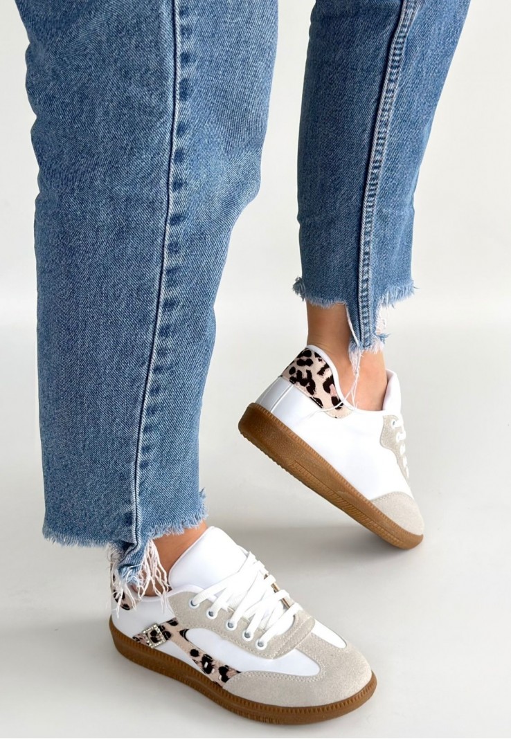 Mier Beyaz Cilt Bağcıklı Spor Ayakkabı