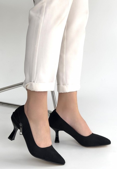 Jedi Siyah Süet Topuklu Ayakkabı Jedi Siyah Süet Topuklu Ayakkabı