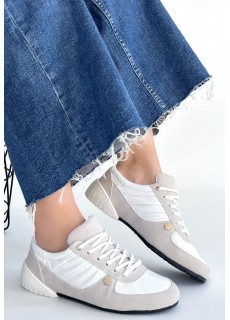 Jawen Gri Nubuk Beyaz Detaylı Spor Ayakkabı