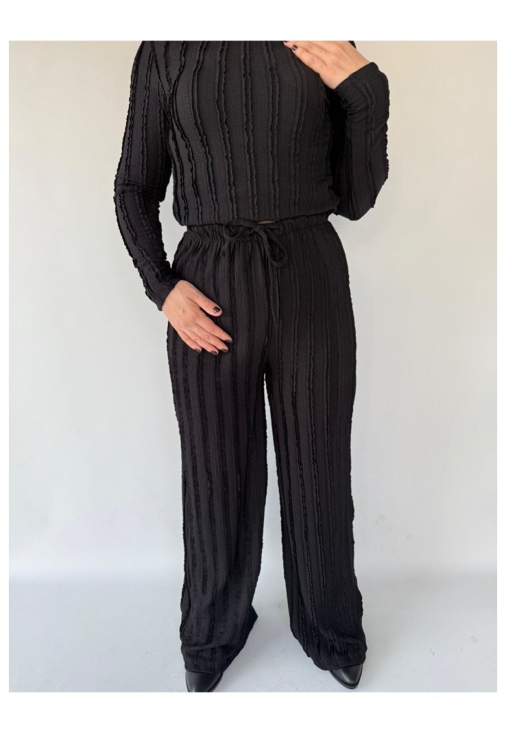 Ritim Siyah Püsküllü İkili Takım