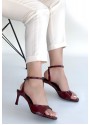 Lenya Bordo Rugan Topuklu Ayakkabı