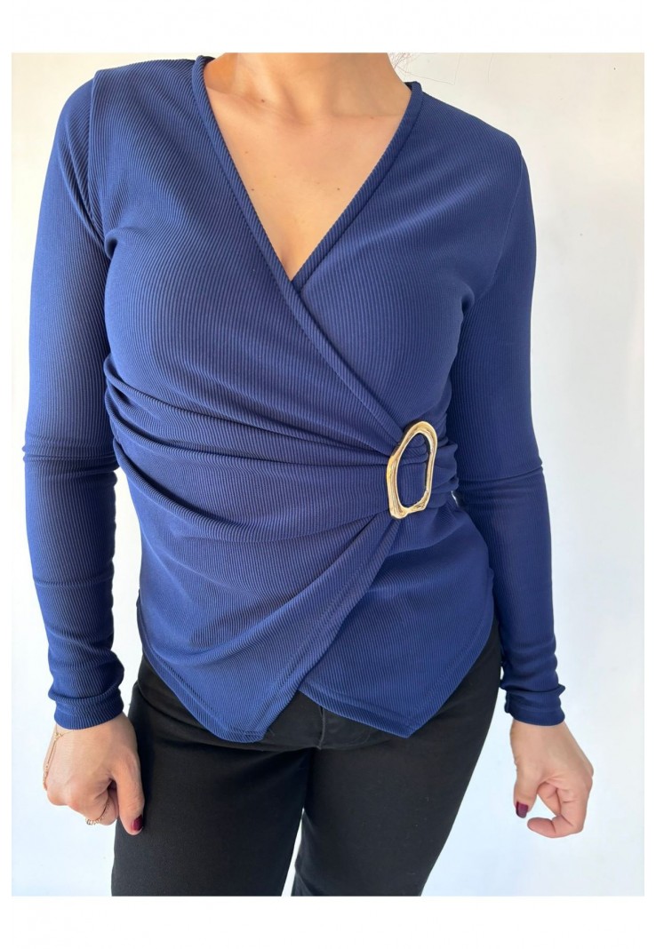 Flaxe Lacivert Bluz