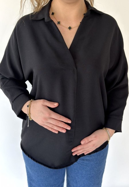 Witor Siyah Yarasa Kol Gömlek