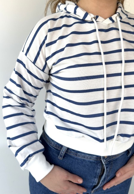 Swetiş Beyaz Mavi Tişort Swetiş Beyaz Mavi Tişort