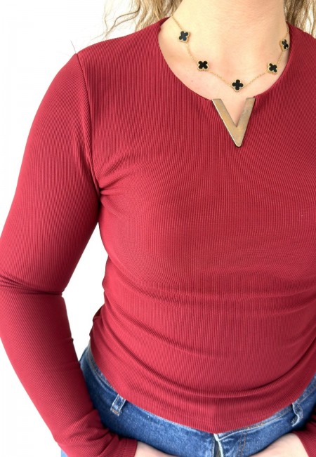 Willa Bordo Tokalı Tişort Willa Bordo Tokalı Tişort