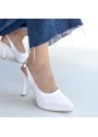 Arim Beyaz Rugan Platform Topuk Ayakkabı