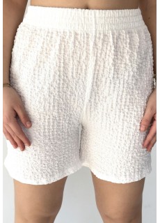 Chyy Beyaz Bomber Şort