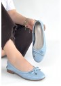 Jnues Mavi Deri Babet Ayakkabı