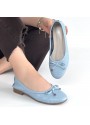 Jnues Mavi Deri Babet Ayakkabı