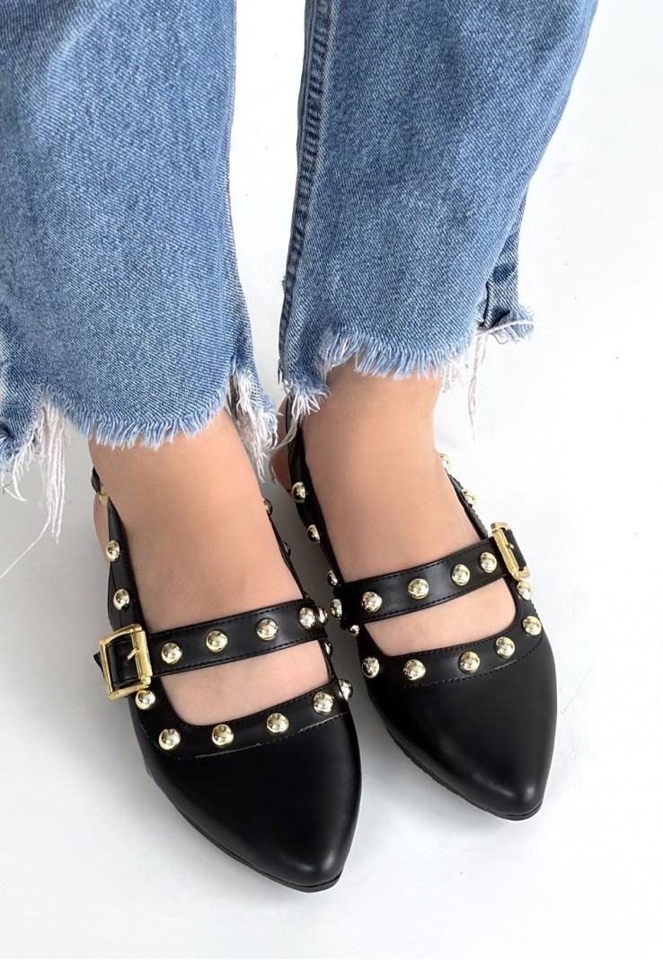 Jorwi Siyah Cilt Babet Ayakkabı